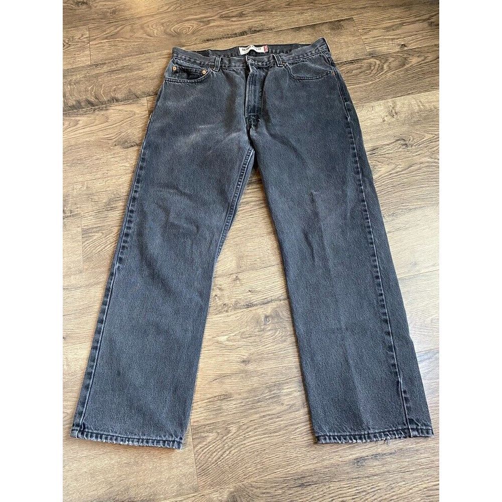 EUC Mens Levi's Regular Fit 505 grey black jeans size 36x29 (28 inseam)